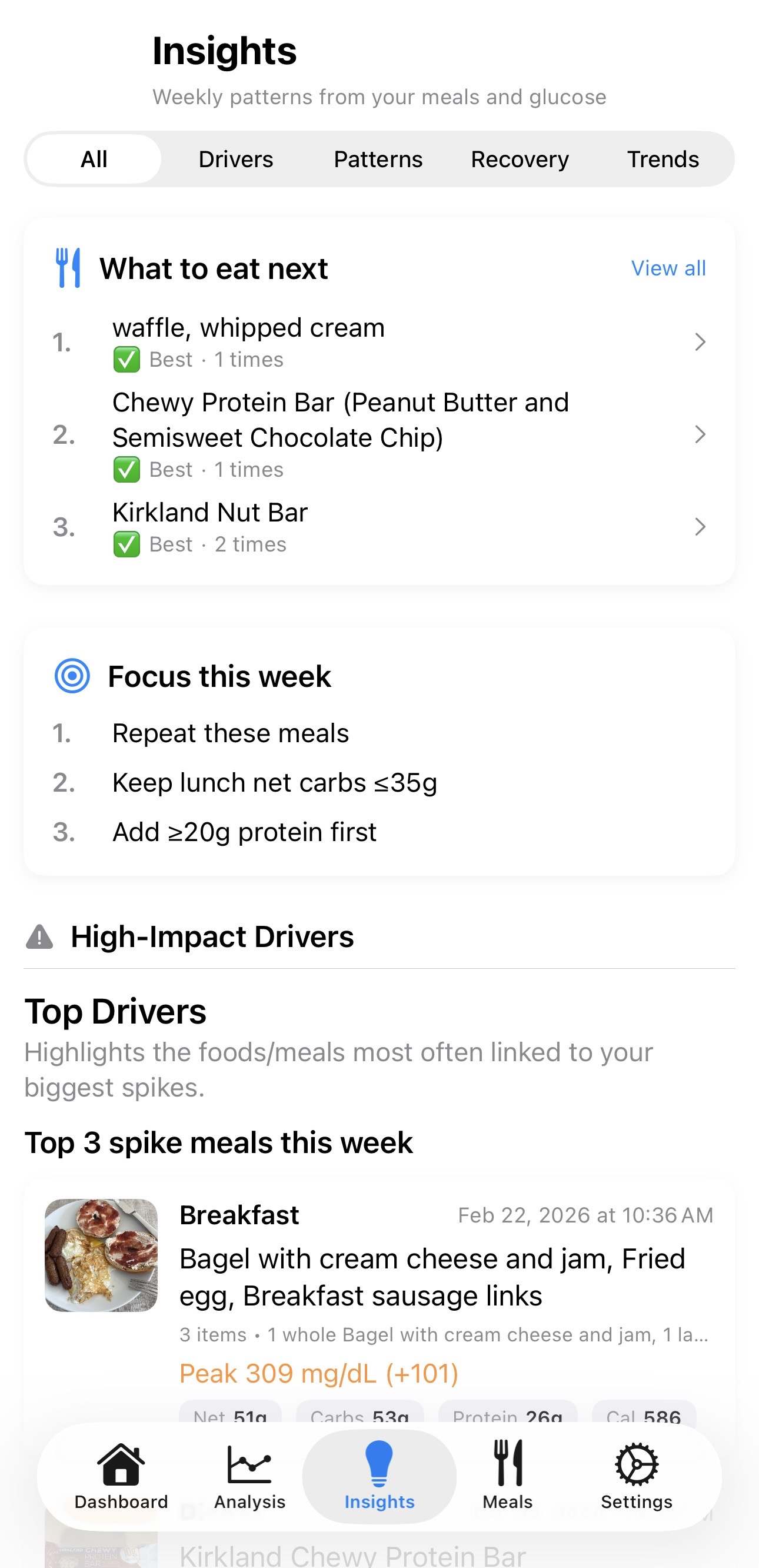 Insights and pattern cards